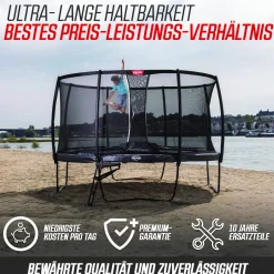 Berg Trampolin Champion inkl. Sicherheitsnetz Deluxe AirFlow Pro