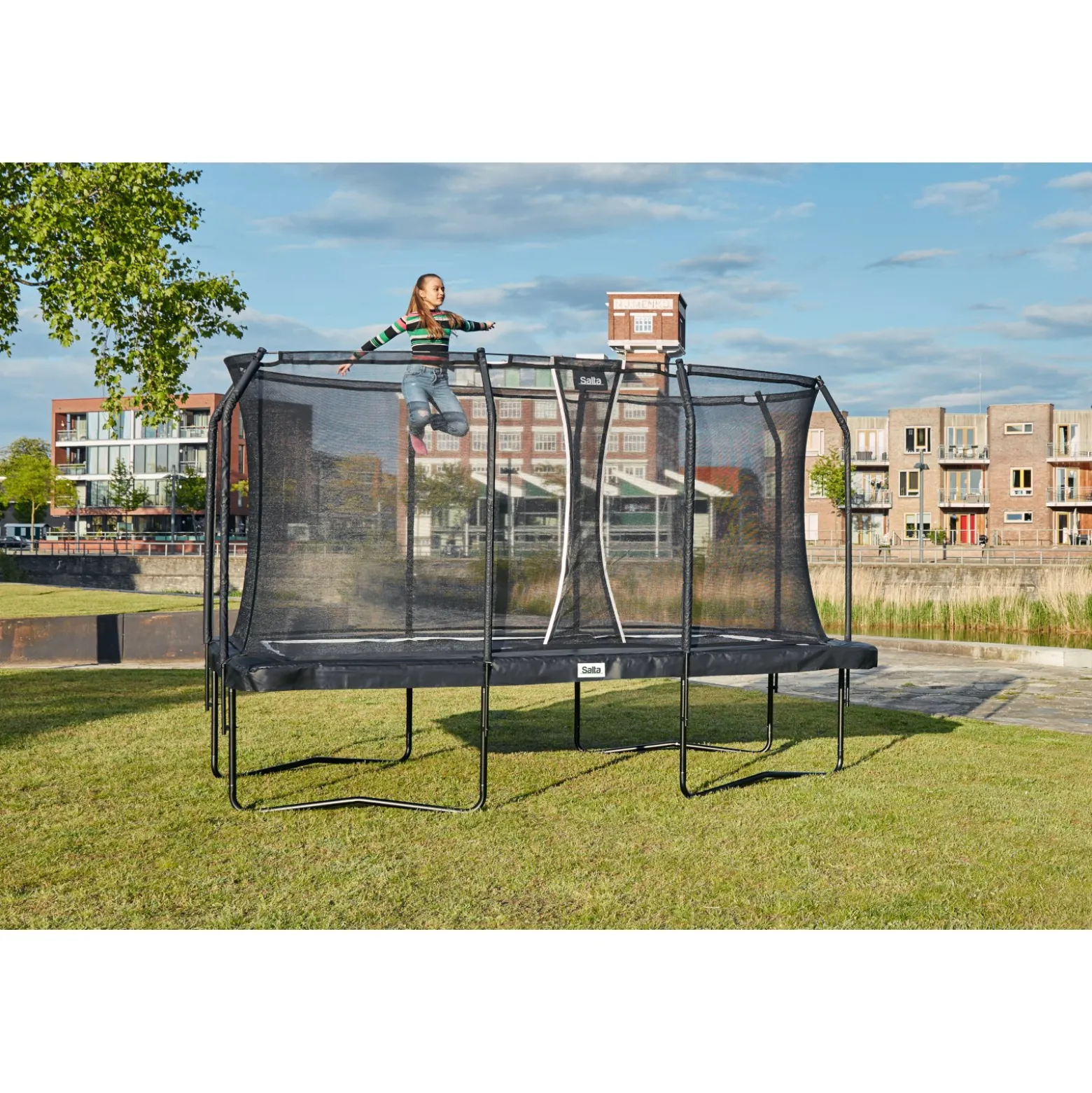 Salta Trampolin Premium Black rechteckig